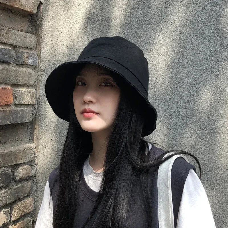Unisex Cotton Summer Bucket Hat – Foldable Sun Protection Cap
