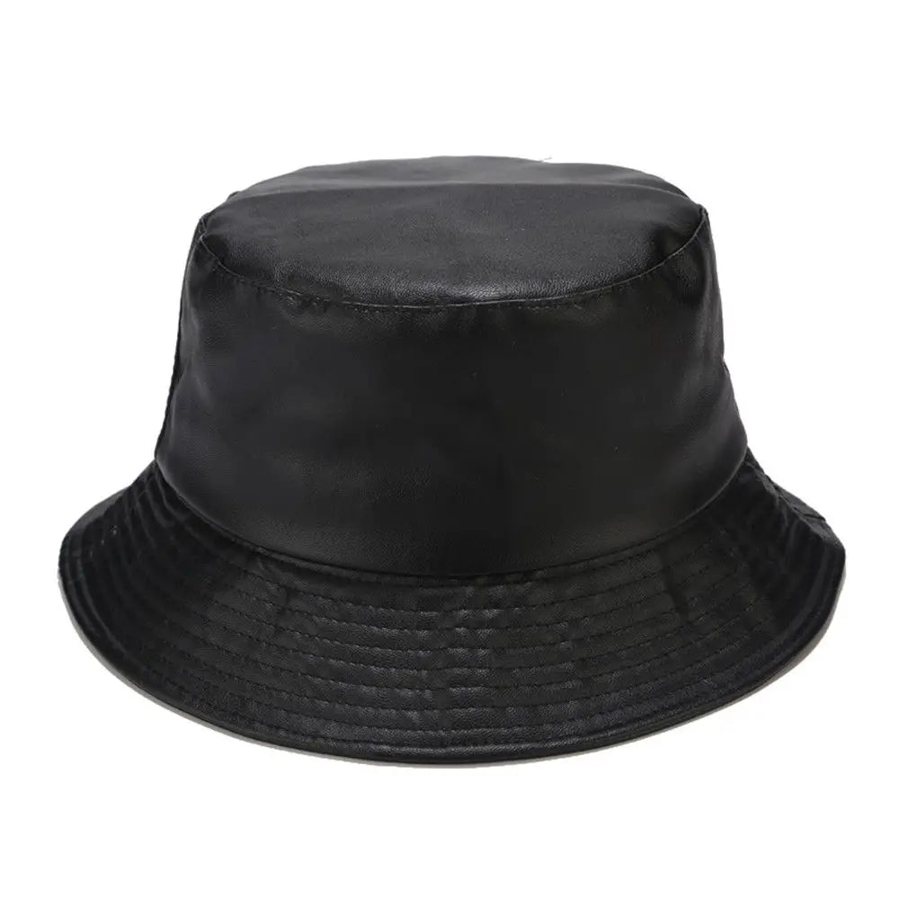 PU Leather Waterproof Bucket Hat Unisex
