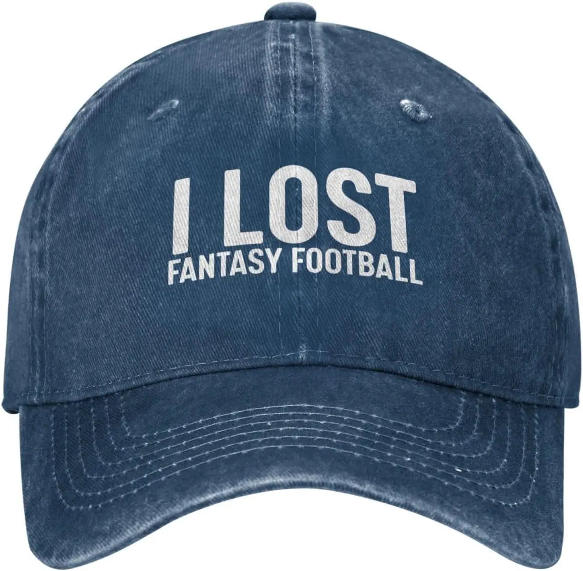 I Lost Fantasy Football Washed Denim Baseball Cap
