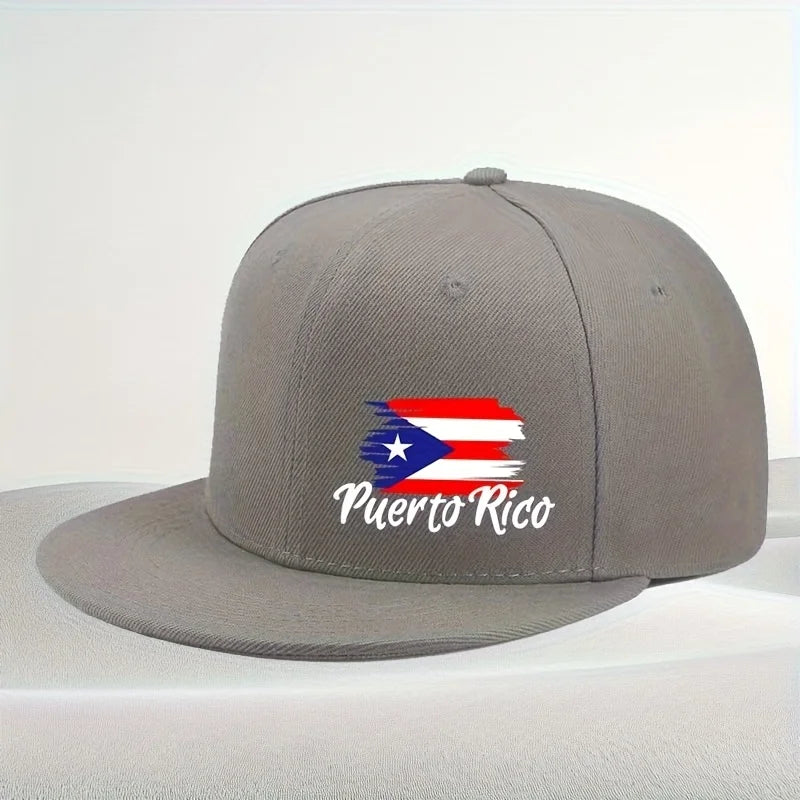 Puerto Rico Flag Brush Stroke Snapback Cap