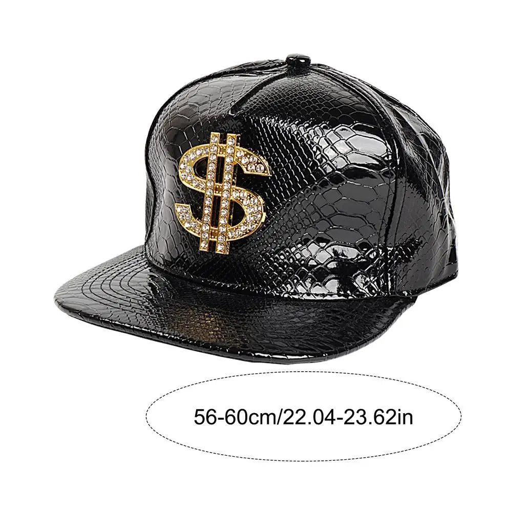 Crocodile Gold Dollar Hip Hop Snapback Cap
