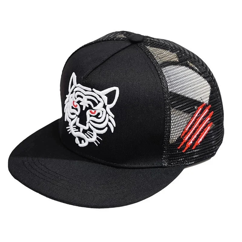 Tiger Head Embroidered Baseball Hat