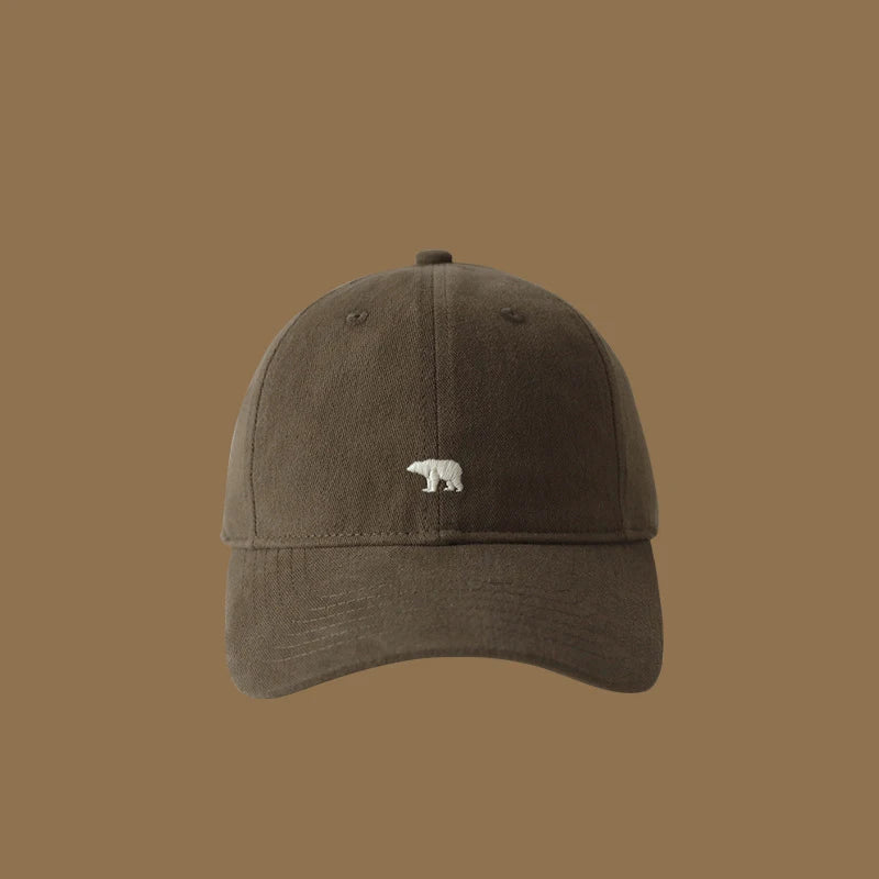 Unisex Polar Bear Embroidered Retro Baseball Cap