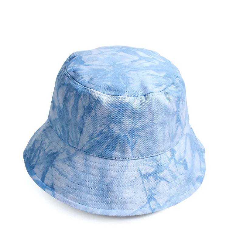 Xinbaoguan Tie Dyed Short Brim Summer Bucket Hat