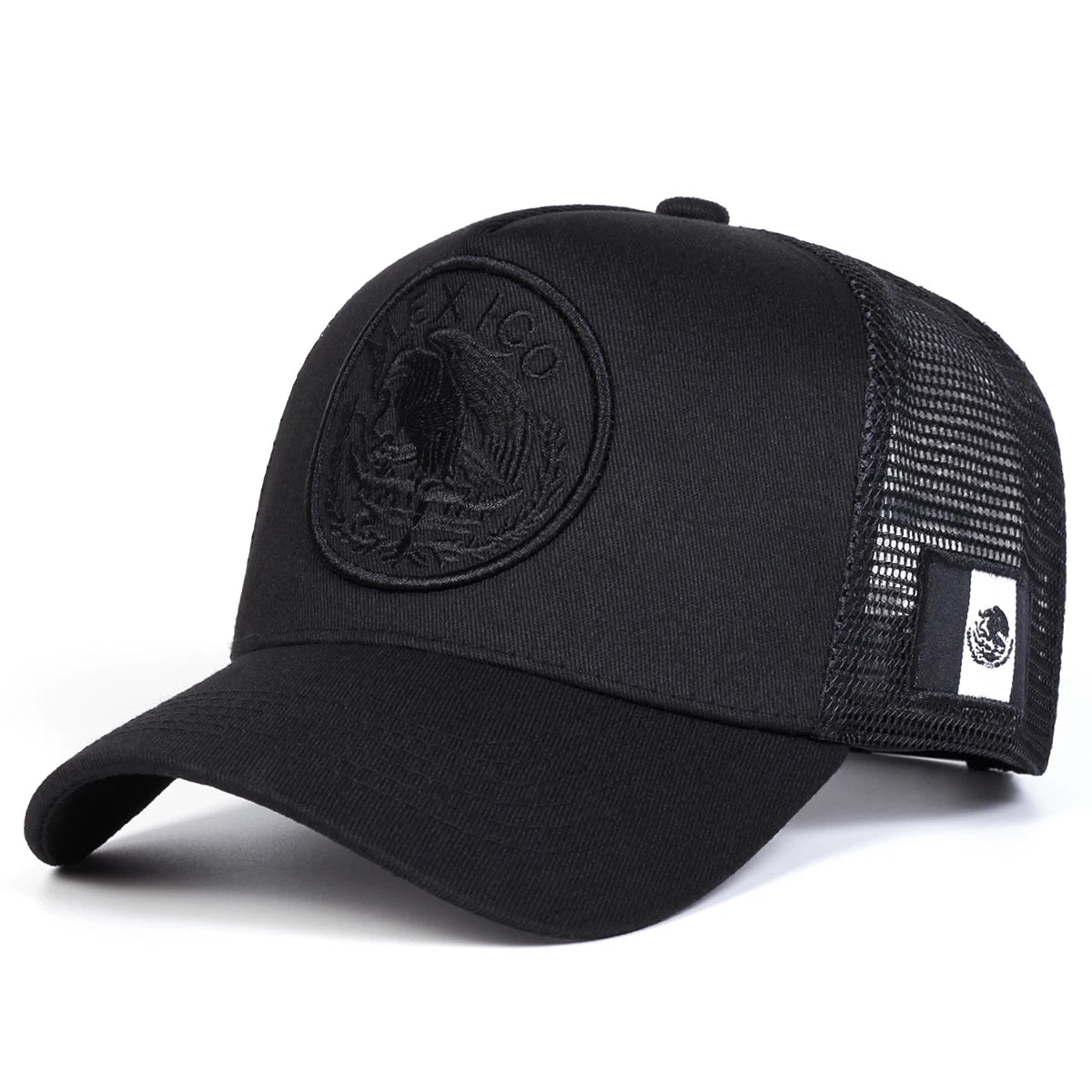 Unisex Mexican Flag Embroidered Mesh Baseball Cap