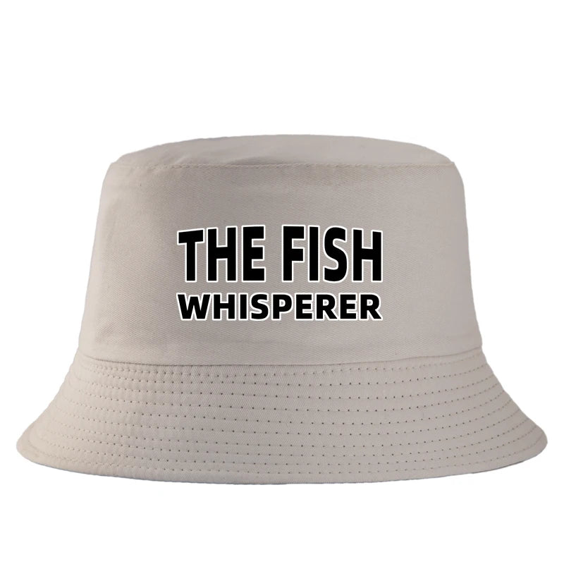 Fish Whisperer Letter Print Bucket Hat