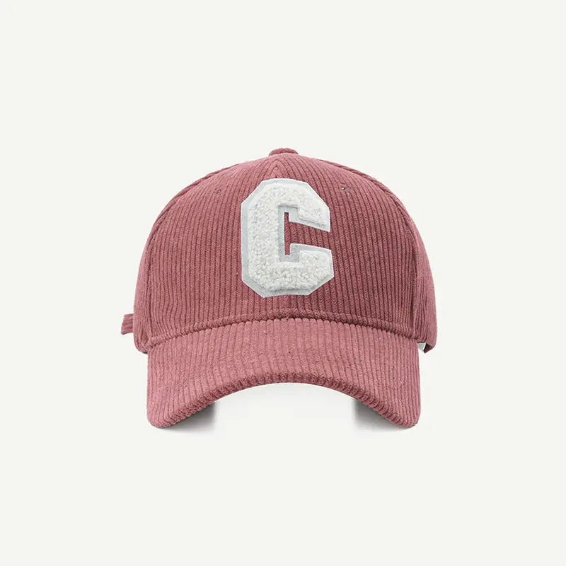 Corduroy C Letter Baseball Cap