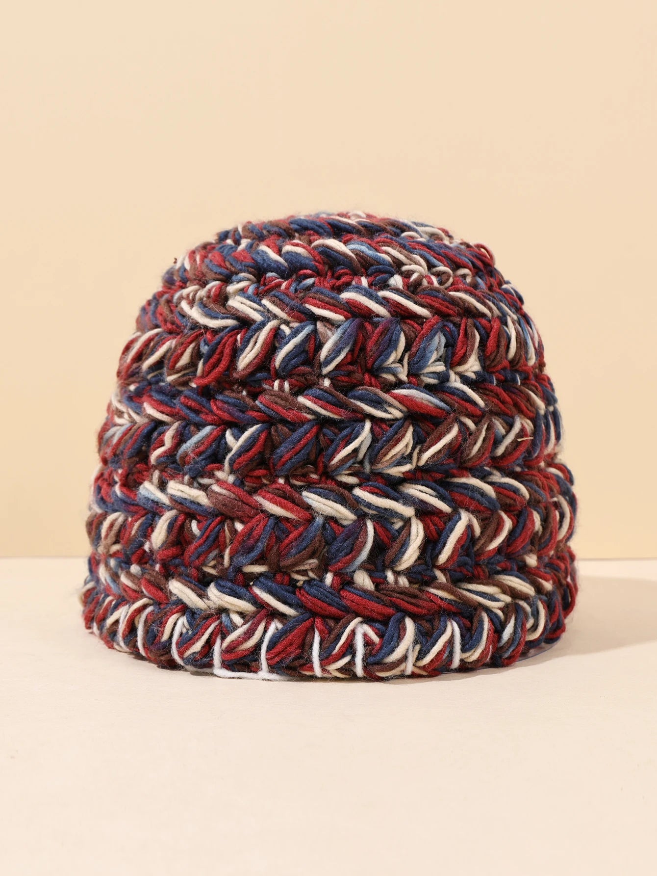 Vintage Pink Handmade Crochet Winter Bucket Hat