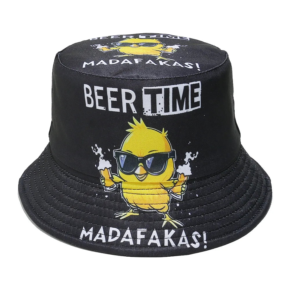 Gun Duck Pattern Bucket Hat