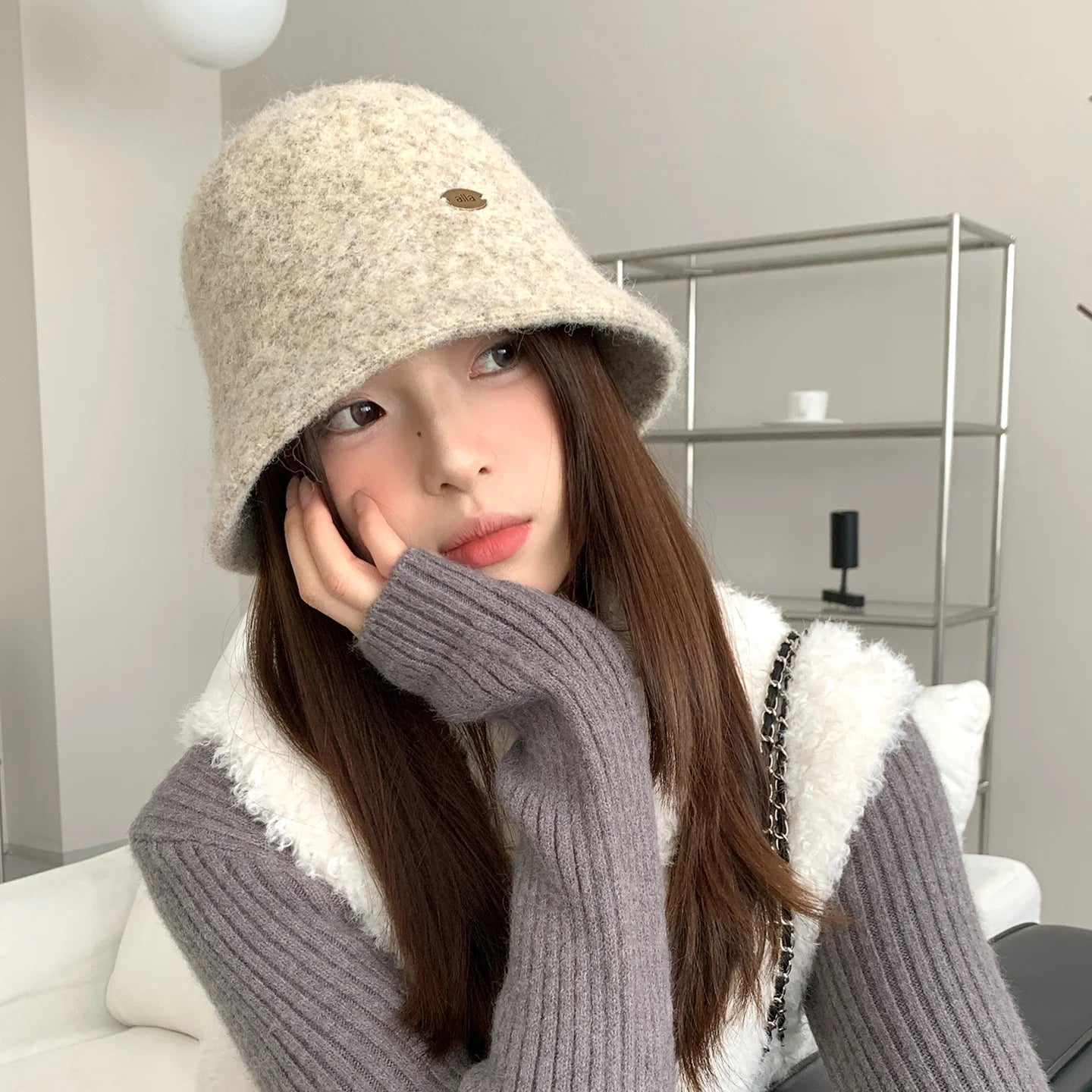 Warm Fuzzy Wool Blend Bucket Hat