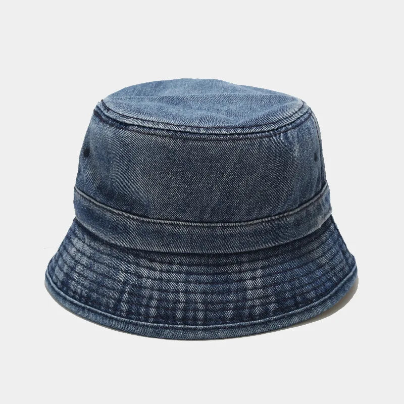 Unisex Solid Cotton Packable Bucket Hat