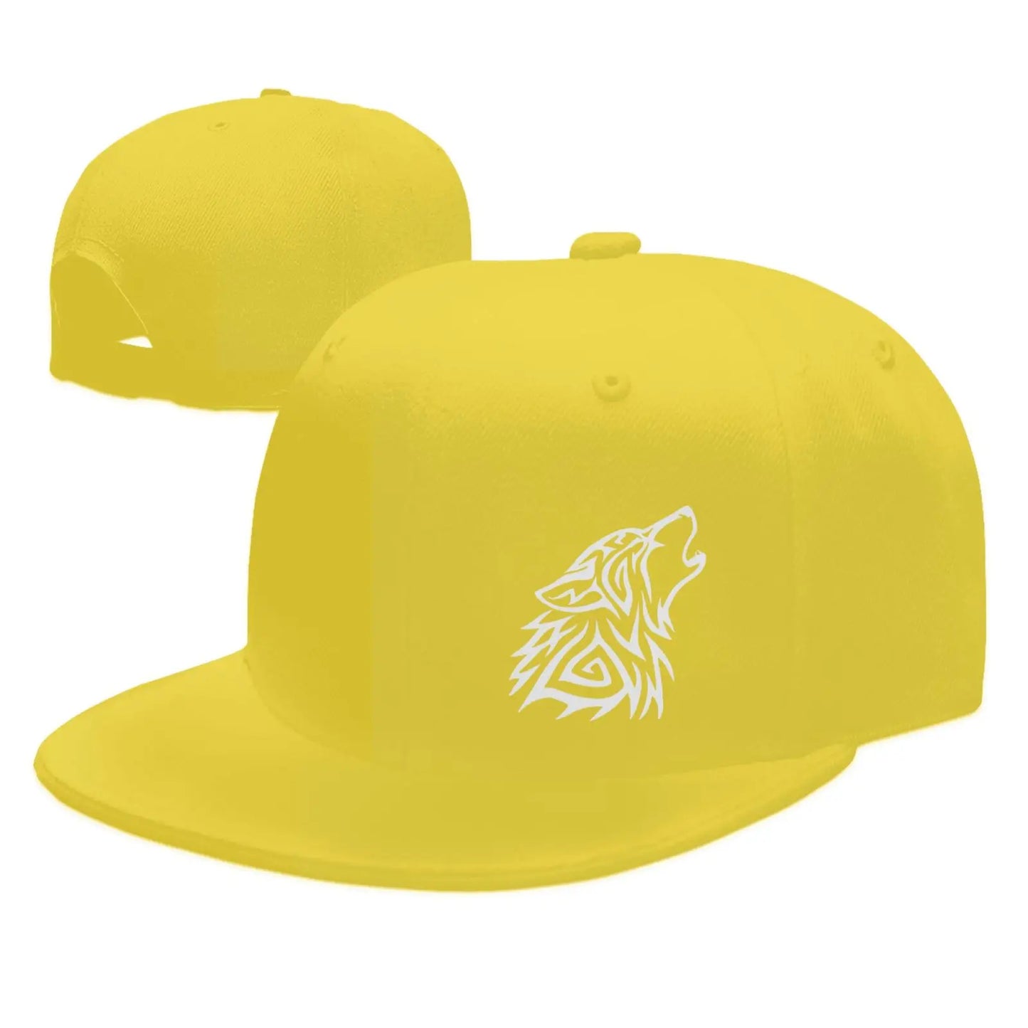 Tribal Wolf Howl Hip Hop Snapback Cap