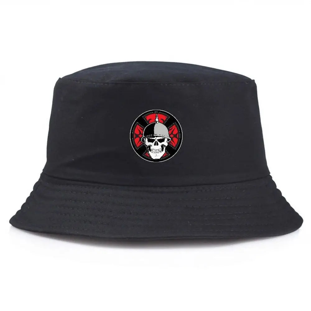 Skull Print Cotton Bucket Hat Unisex