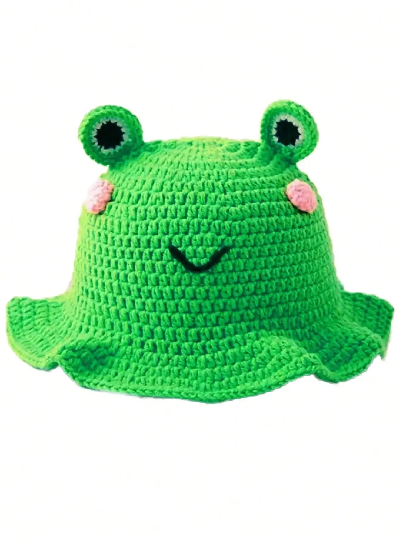 Hand Woven Frog Ruffled Fisherman Bucket Hat