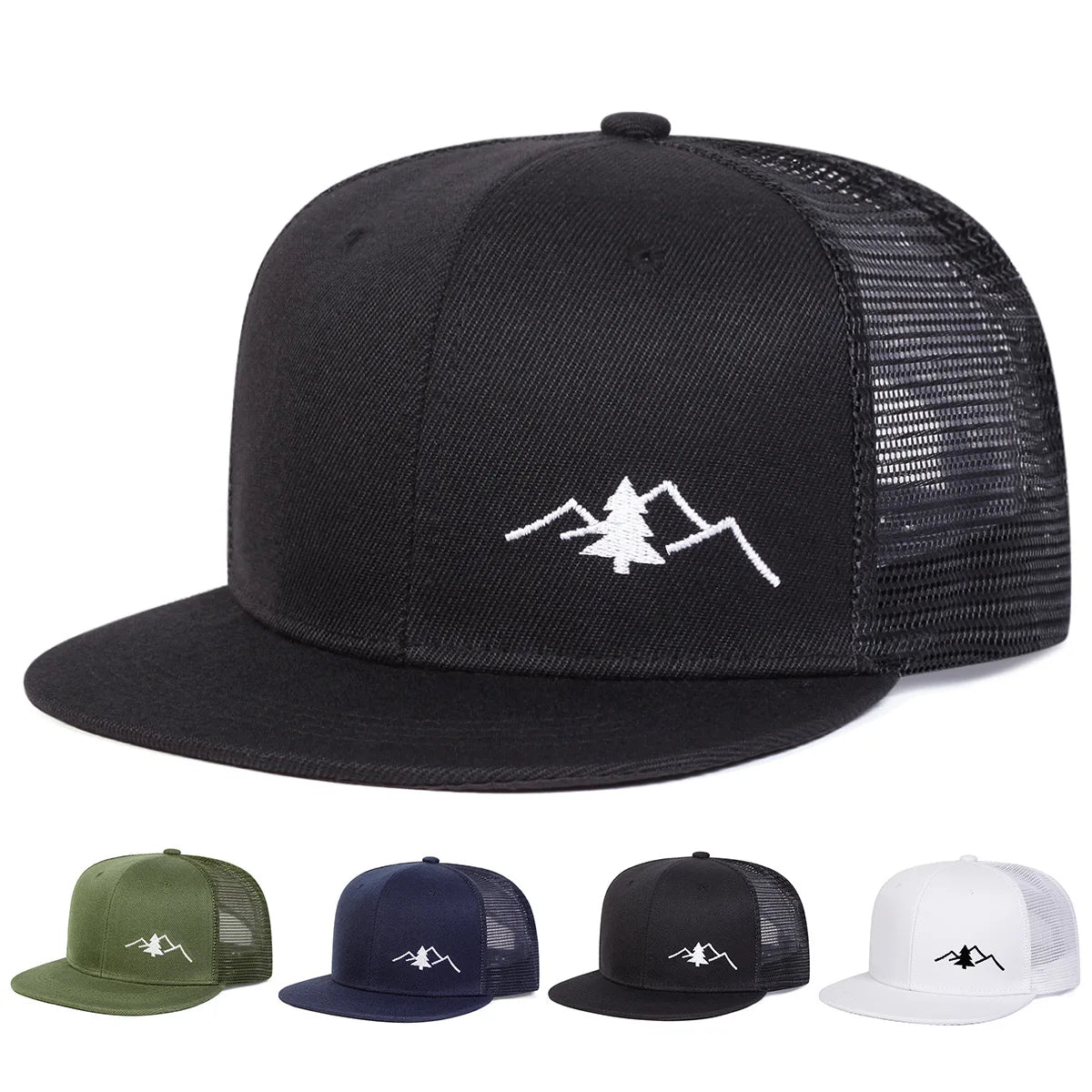 Fashion Hip Hop Unisex Mountain Embroidery Hip-hop Net