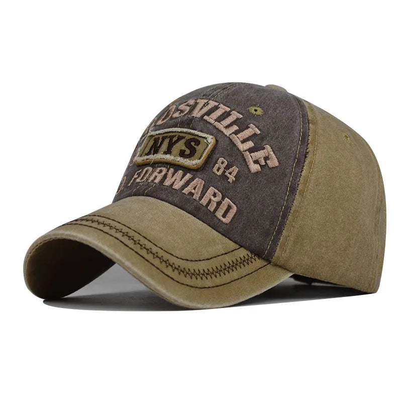 Letter Embroidered Baseball Cap Vintage Outdoor Sports Fishing Hat