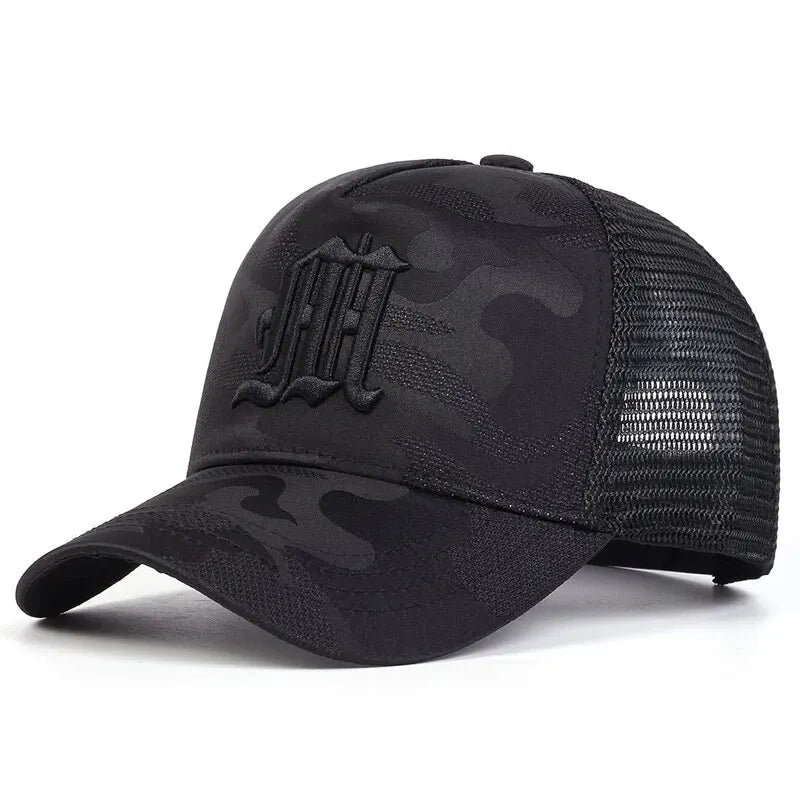 M Letter Camouflage Baseball Cap