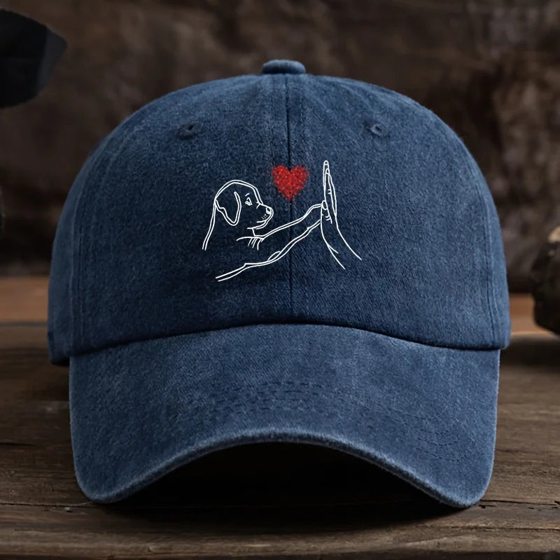 Dog Love High Five Printed Baseball Hat