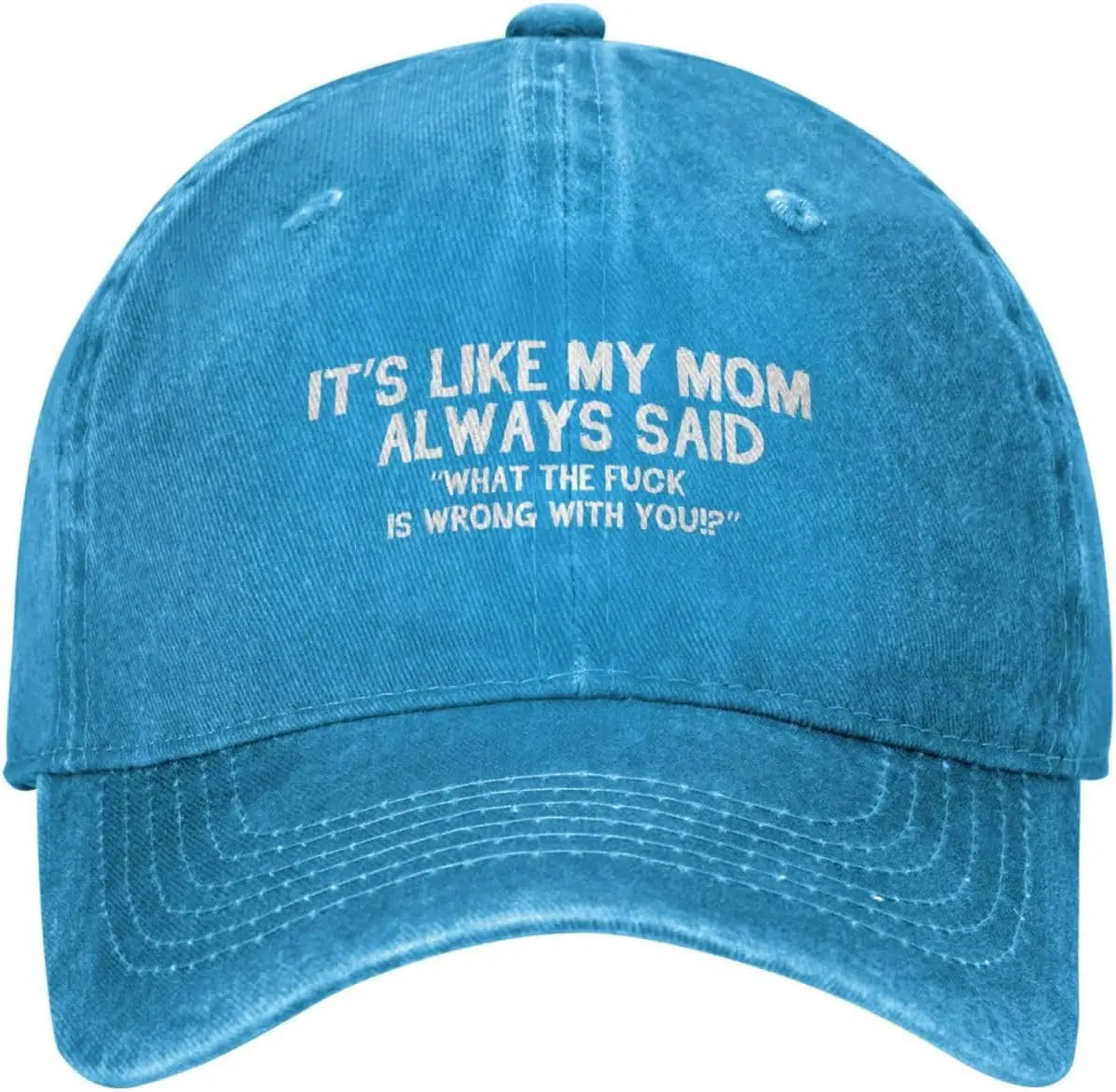 Funny Mom Said Graphic Distressed Cotton Baseball Cap