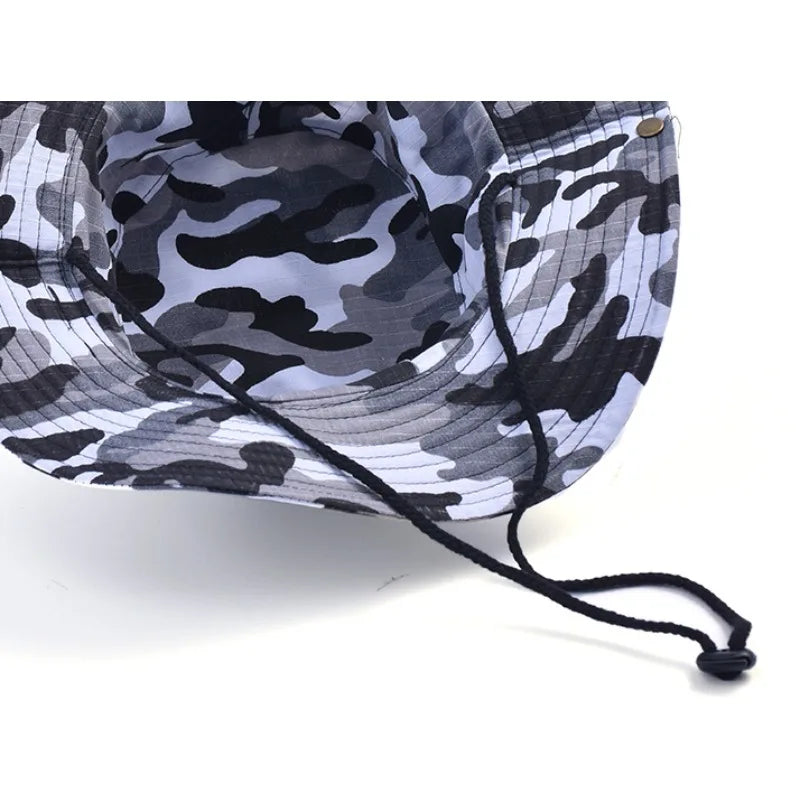 Summer Outdoor UV Protection Wide Brim Bucket Hat