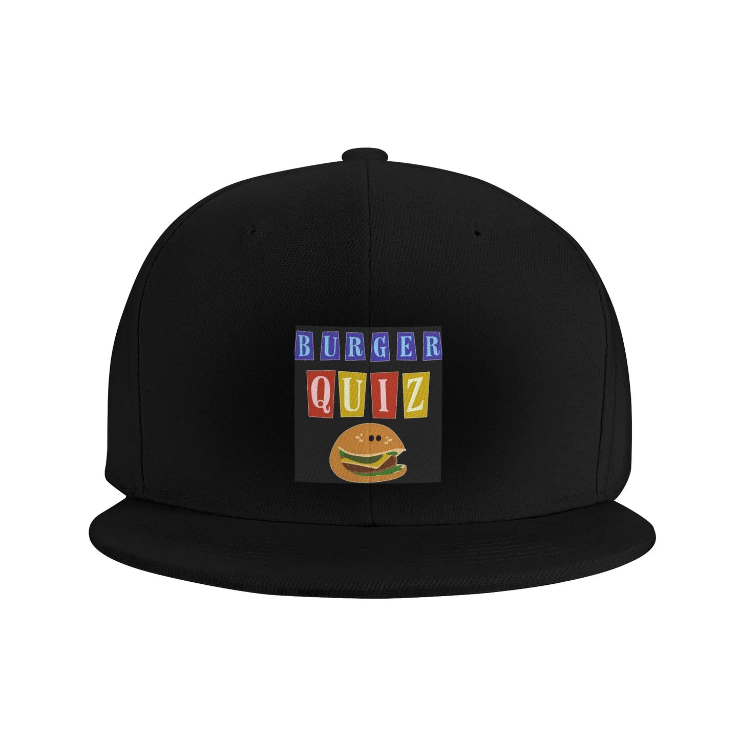 Burger Quizz Logo Streetwear Graphic Design Snapback Cap