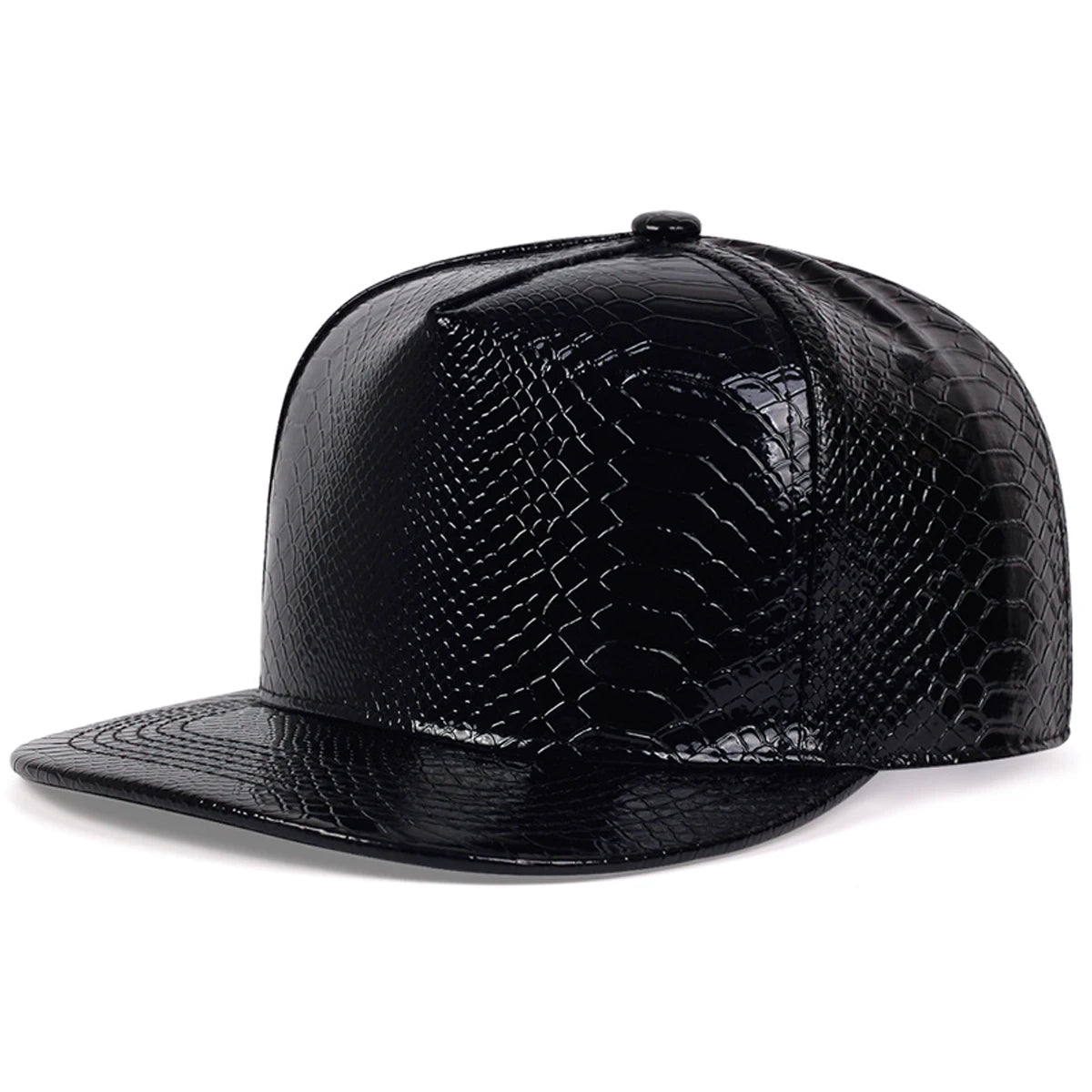 Python Pattern Leather Adjustable Hip Hop Baseball Hat