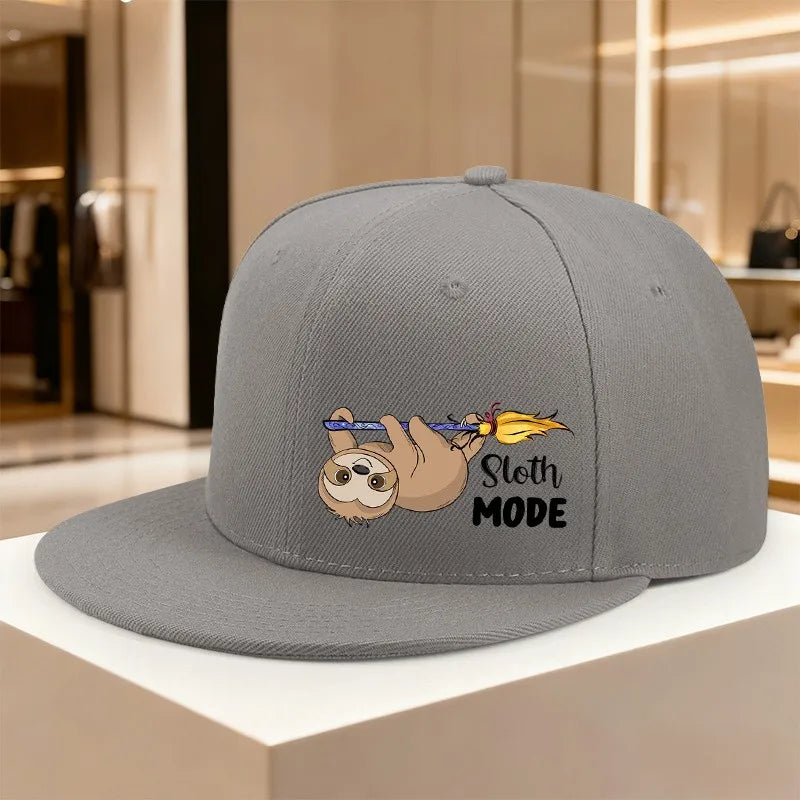 Sloth Mode Cartoon Hanging Street Style Snapback Cap