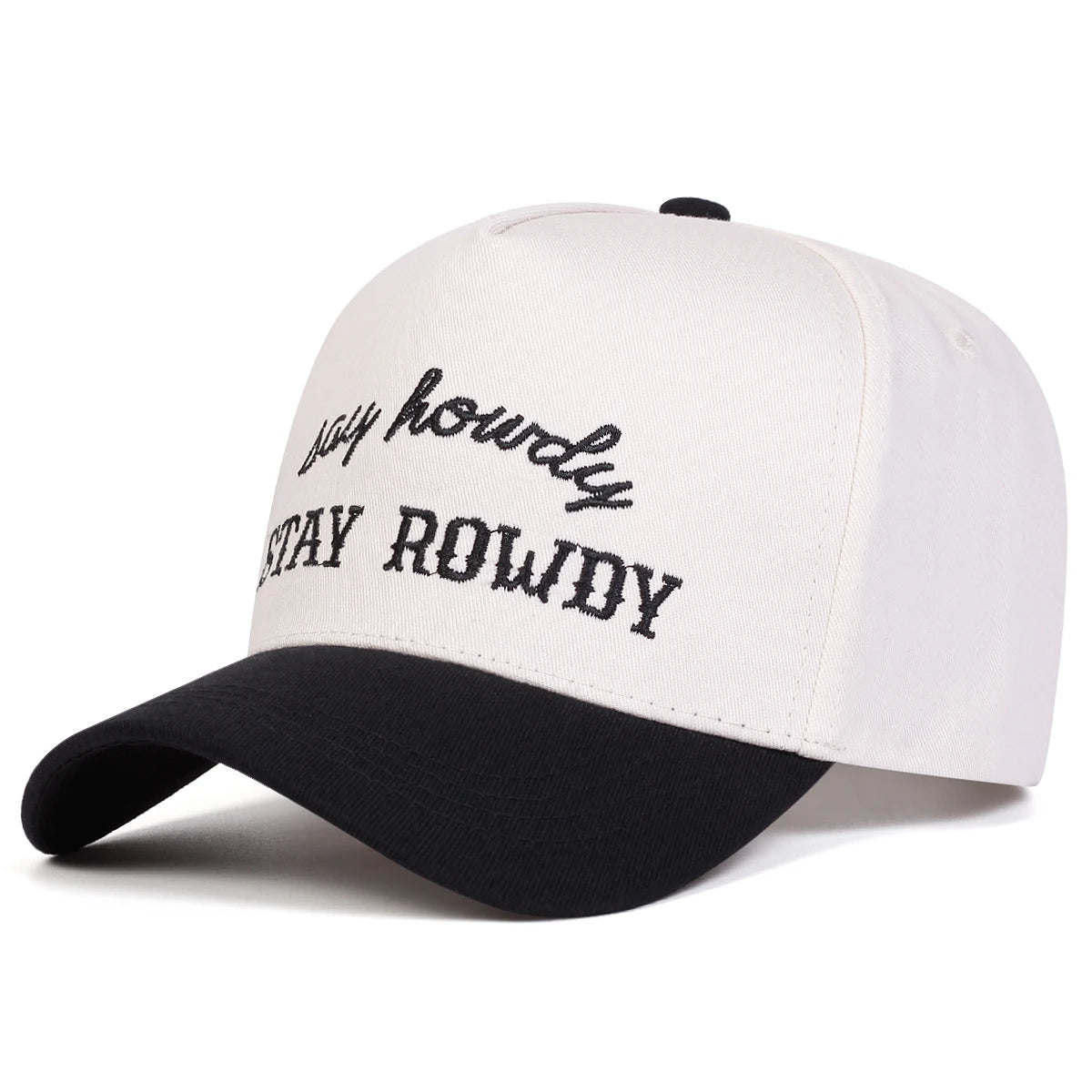 Unisex STAY ROWDY Letter Embroidery Baseball Caps