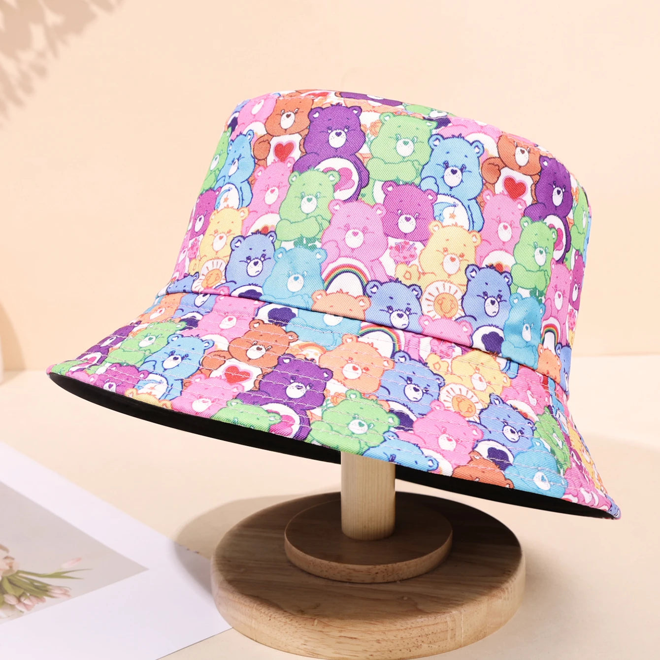 Teddy Bear Printed Fashion Sun Bucket Hat