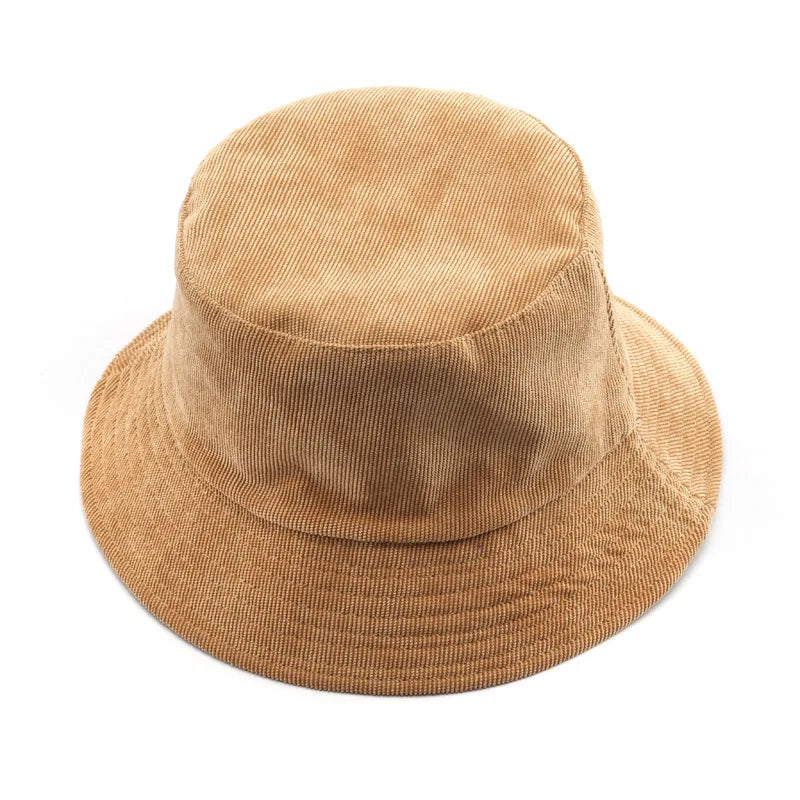 Corduroy Bucket Hat For Women Men New