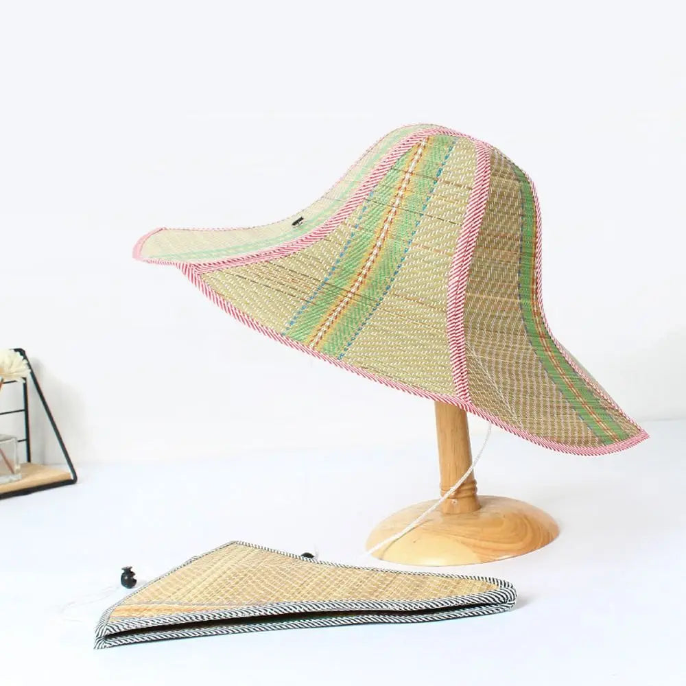 Foldable Rattan Fisherman Bucket Hat