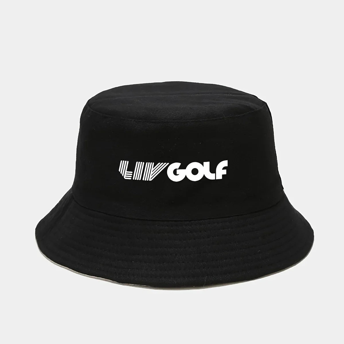Golf Printed Bucket Hats Couple's Breathable Light Weight Foldable Sun Cap