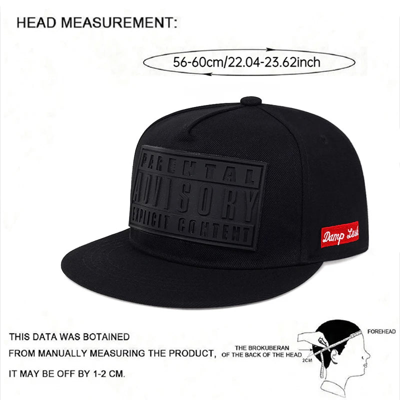 Unisex ADVISORY Embroidered Flat Brim Baseball Cap