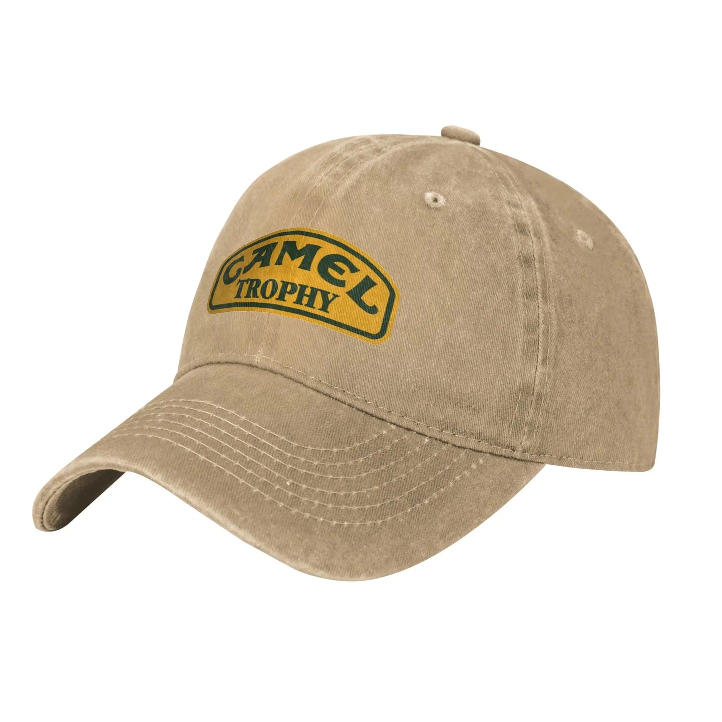 Camel Trophy Distressed Denim Baseball Cap