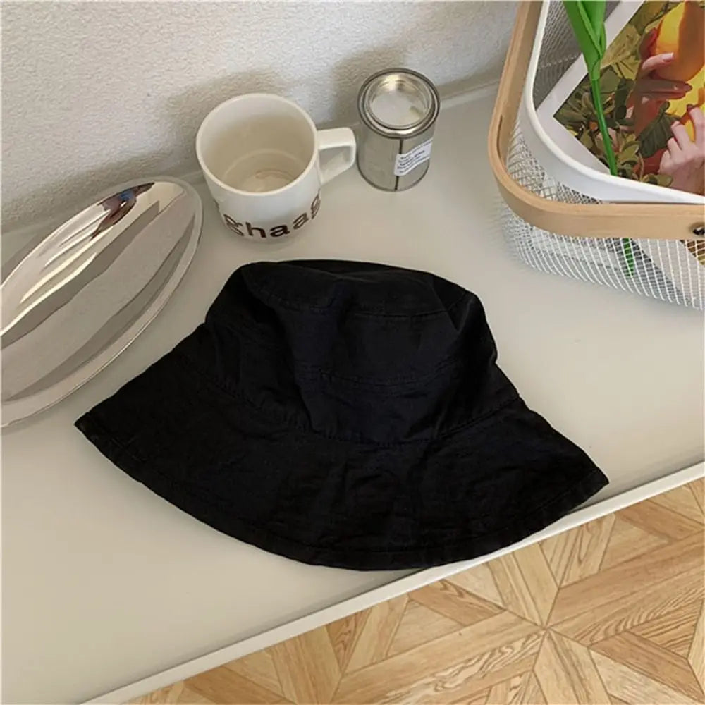 Solid Color Breathable Sunscreen Bucket Hat