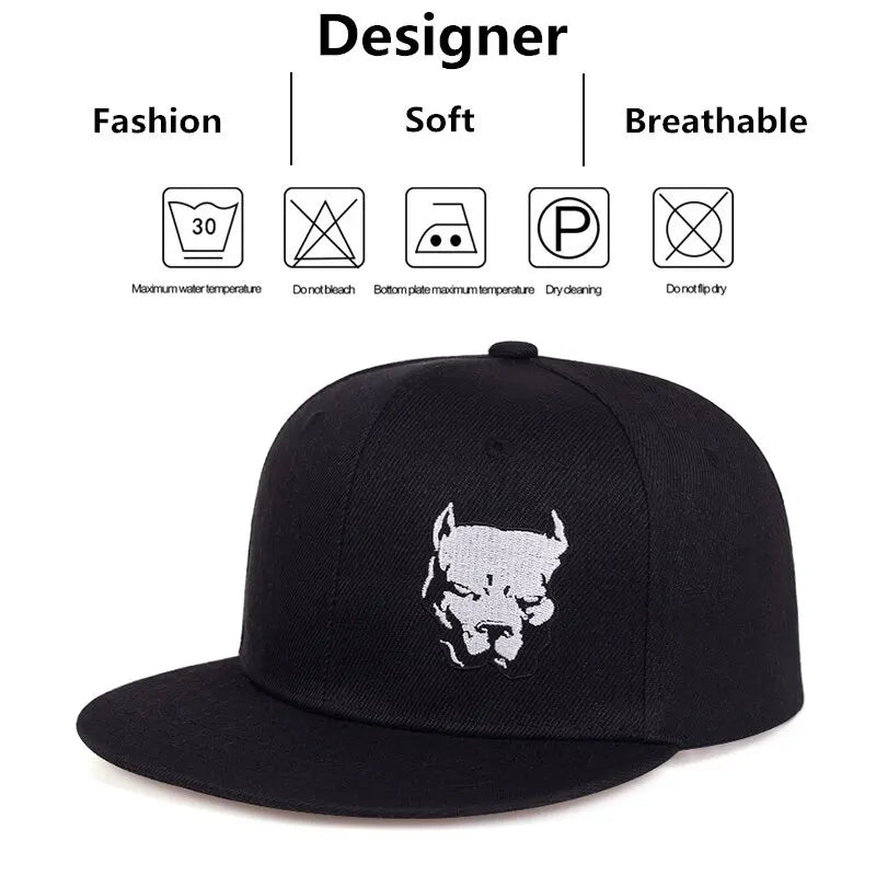 Unisex Dog Head Embroidery Embroidery Hip-hop Hats
