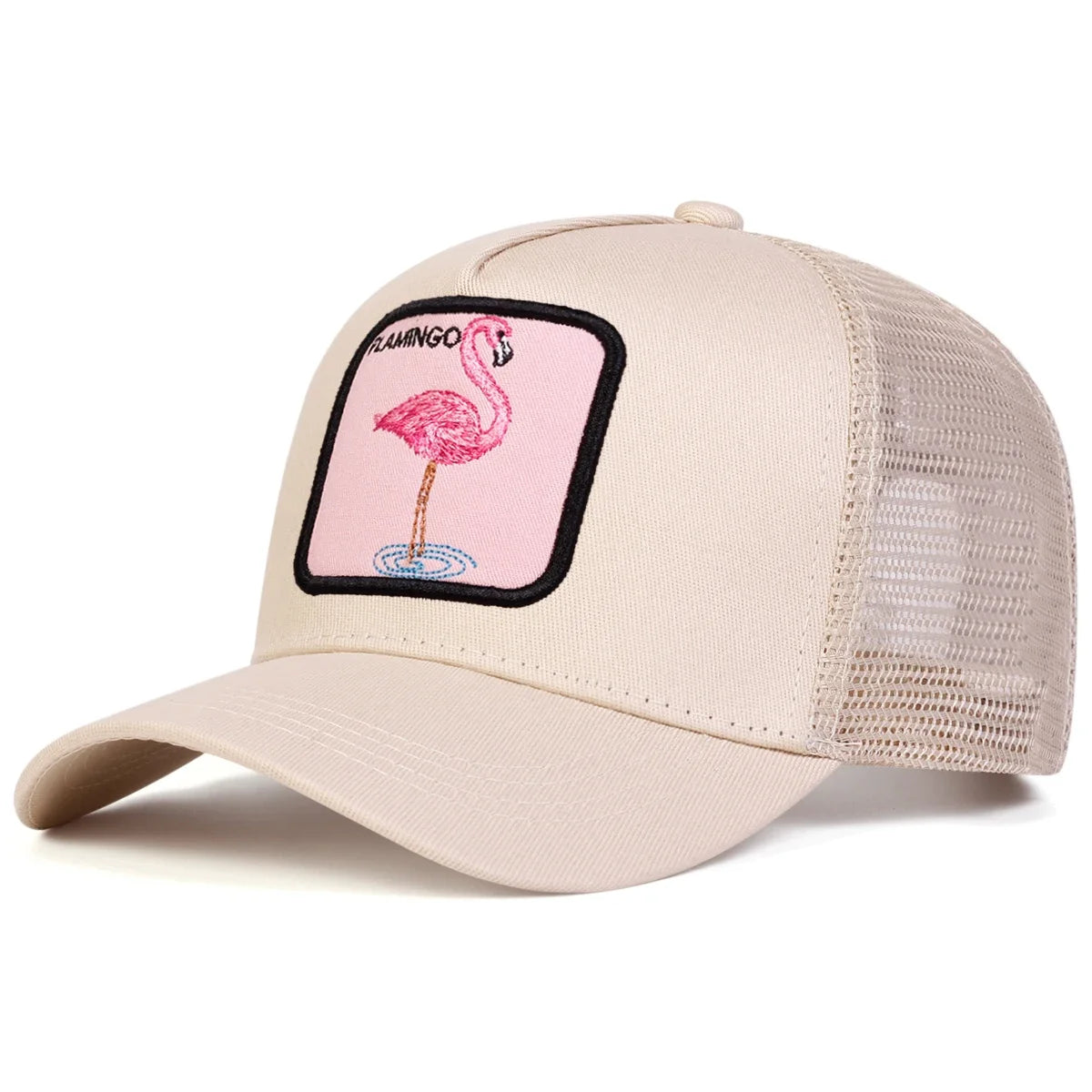 Unisex Flamingo Patch Embroidery Baseball Net Caps