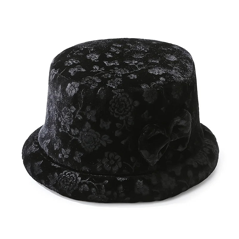 Elegant Floral Printed Bucket Hat