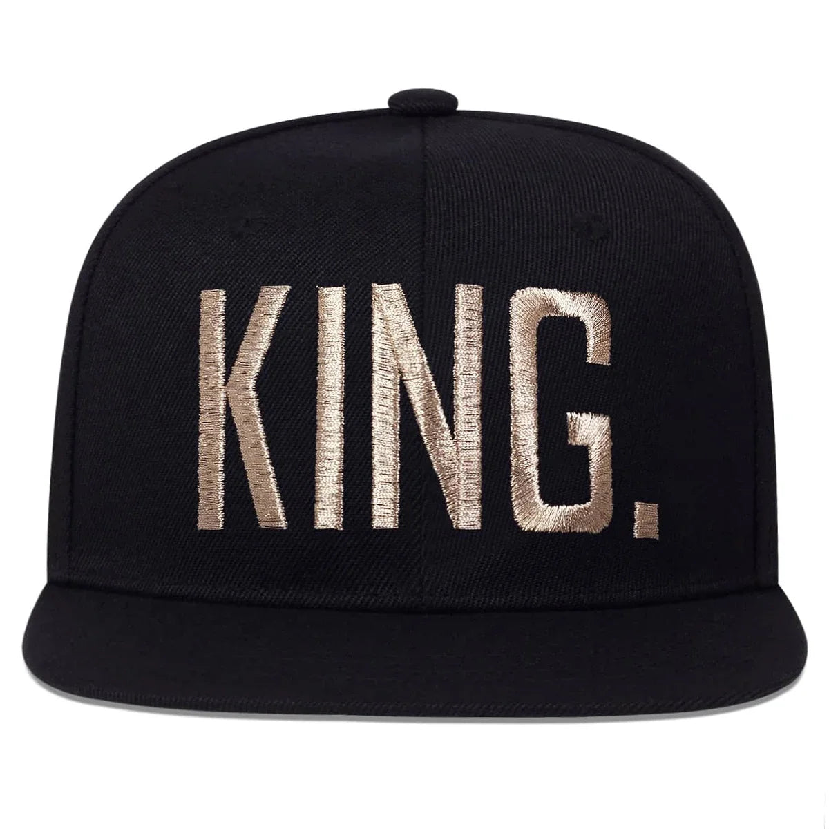 Unisex KING QUEEN Golden Thread Embroidery Hip-hop Hats