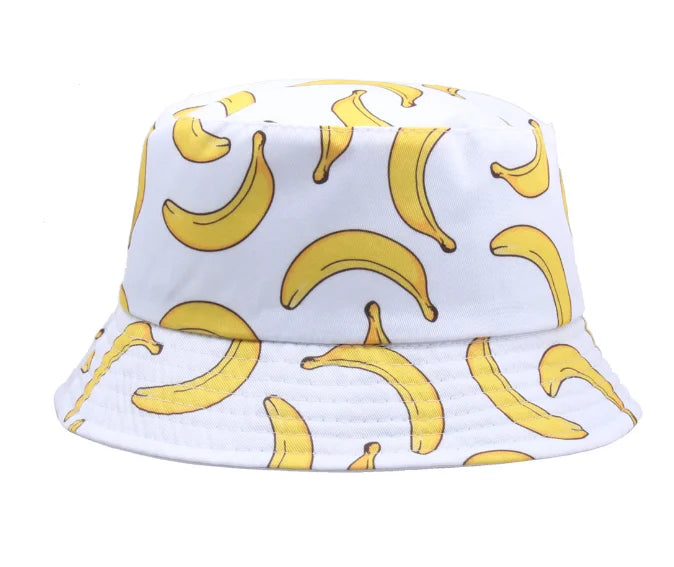 Banana Print Double Side Soft Cotton Bucket Hat
