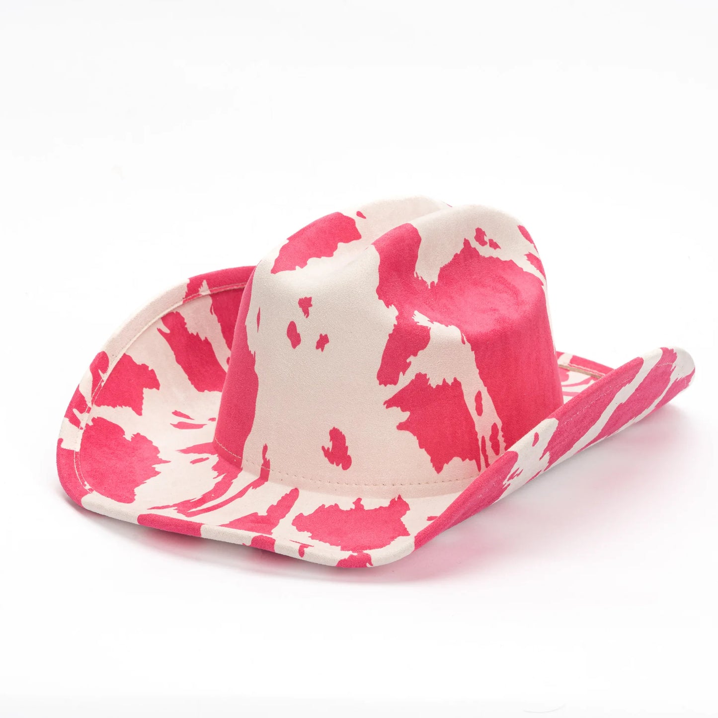 Cow Print Faux Suede Western Cowboy Hat