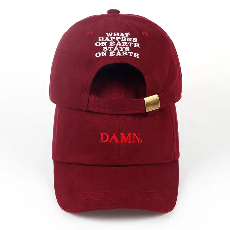 DAMN Embroidered Dad Hip Hop Baseball Cap