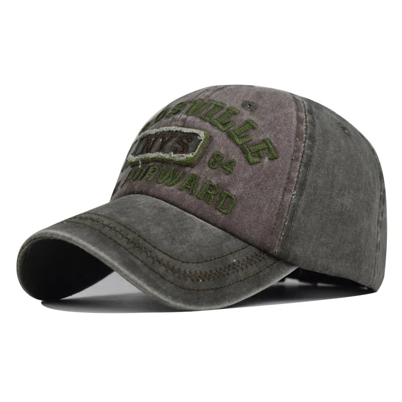 Letter Embroidered Baseball Cap Vintage Outdoor Sports Fishing Hat