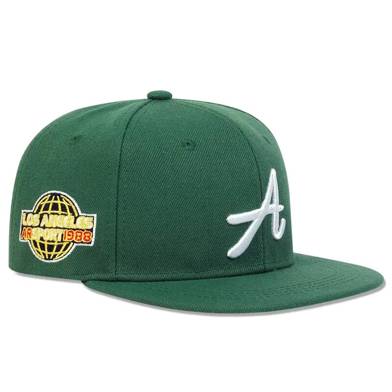 Unisex Gothic Letter Embroidery Snapback Cap
