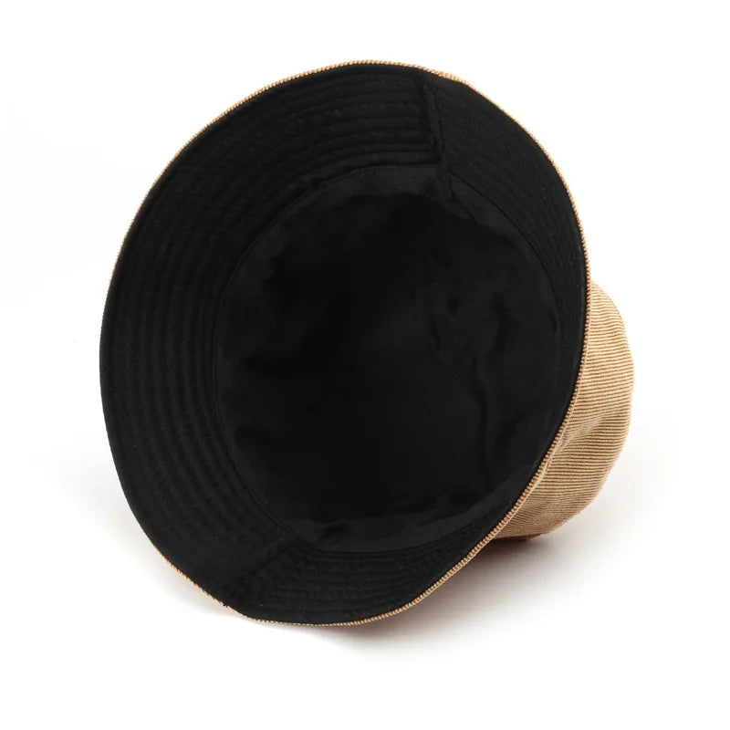 Corduroy Bucket Hat For Women Men New