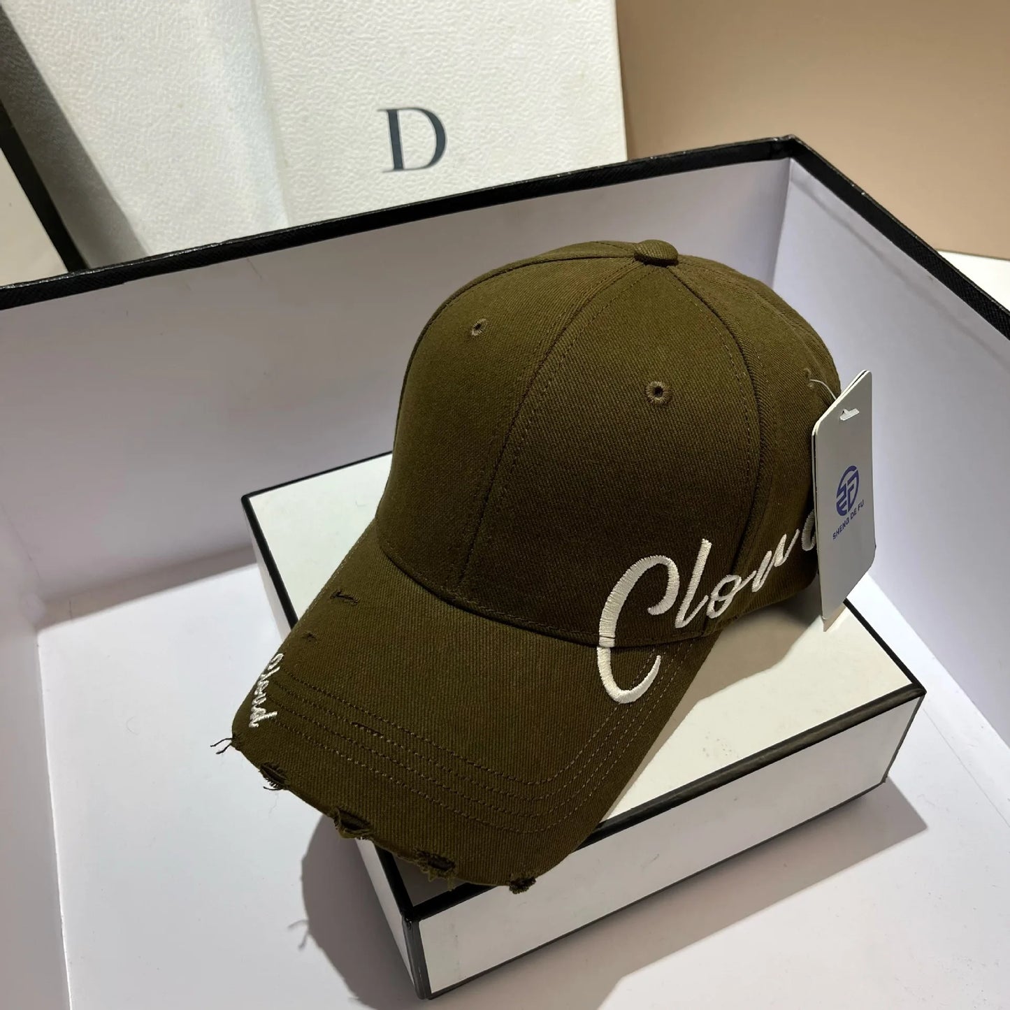 Vintage Letter Embroidery Adjustable Baseball Cap
