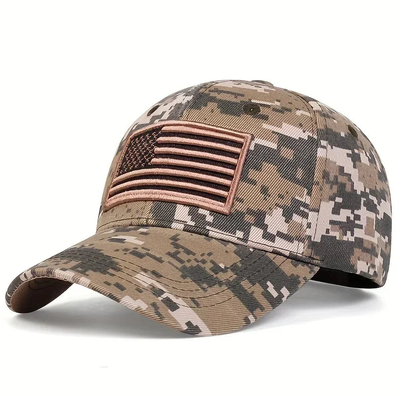 Unisex US Flag Embroidered Baseball Cap