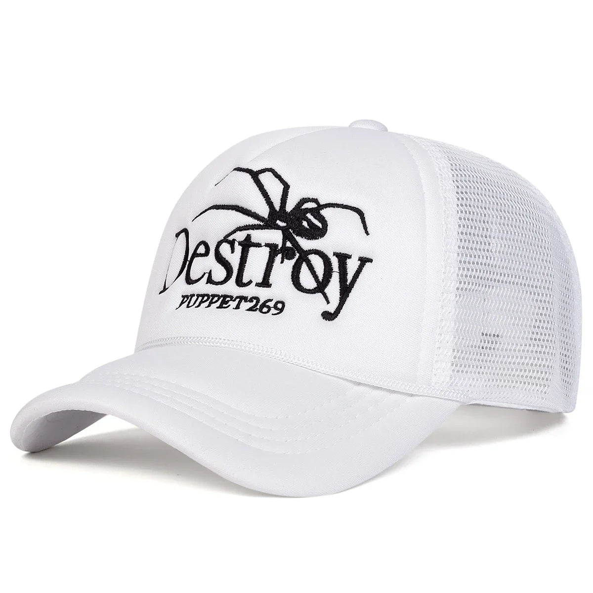 Unisex DESROY Spider Embroidery Baseball Net Caps