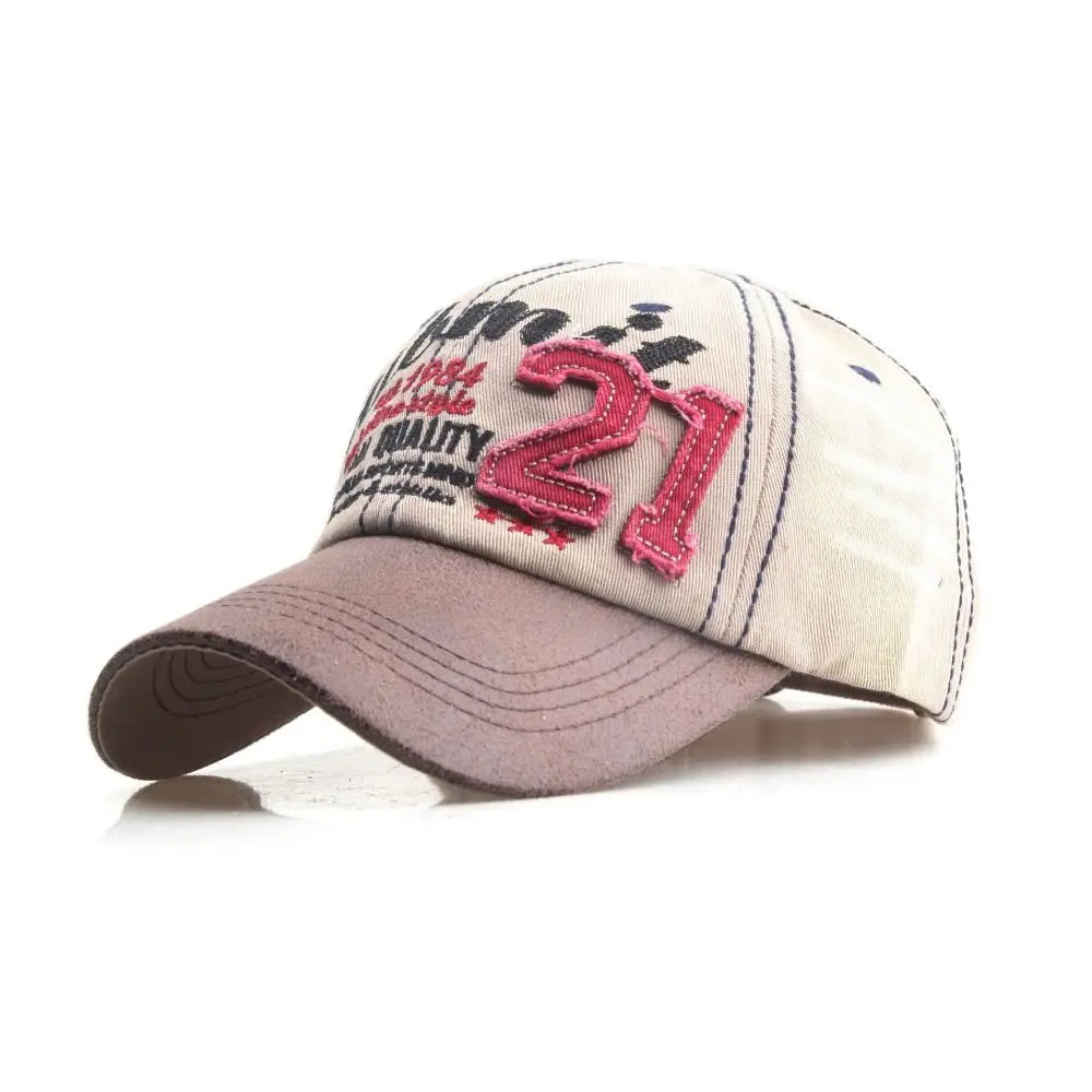 Vintage 21 Embroidery American Style Cap