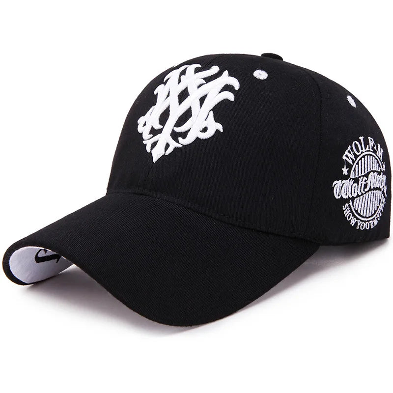 Totem Flame Embroidered Sun Shading Baseball Cap